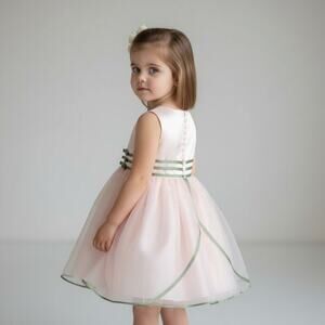 Alfred Angelo dress size 4 Elegant Blush Pink Tulle Flower Girl Party Dress